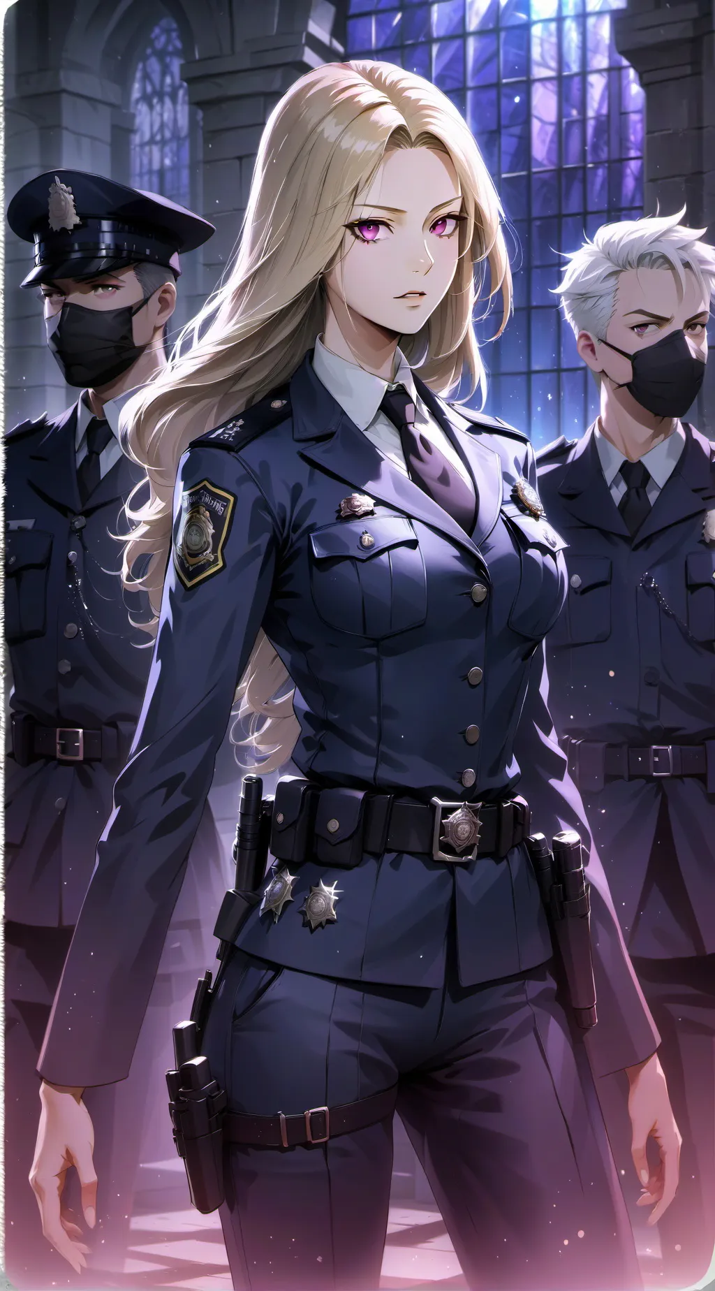 ai character: the police girl  background