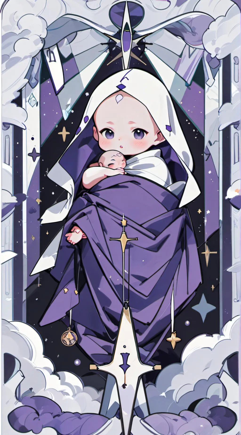 ai character: baby luna background