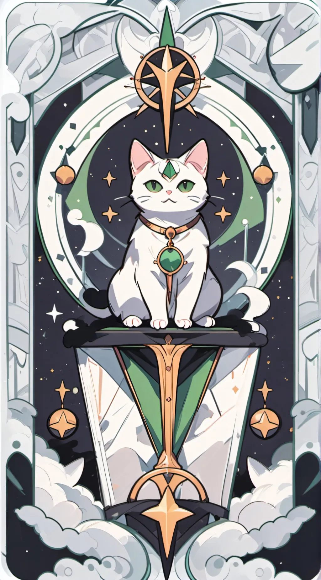 ai character: Cat God background