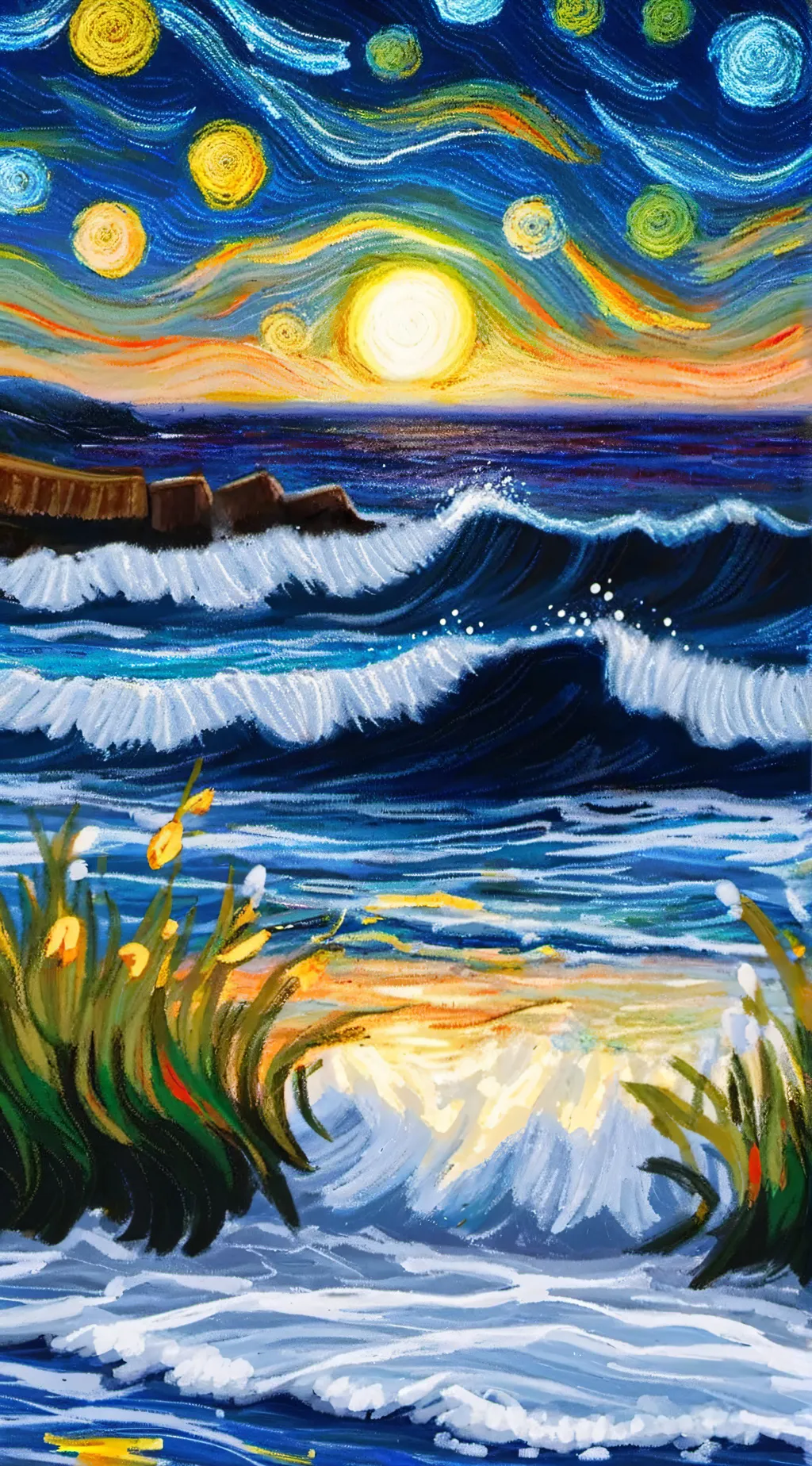 ai character: Moon background