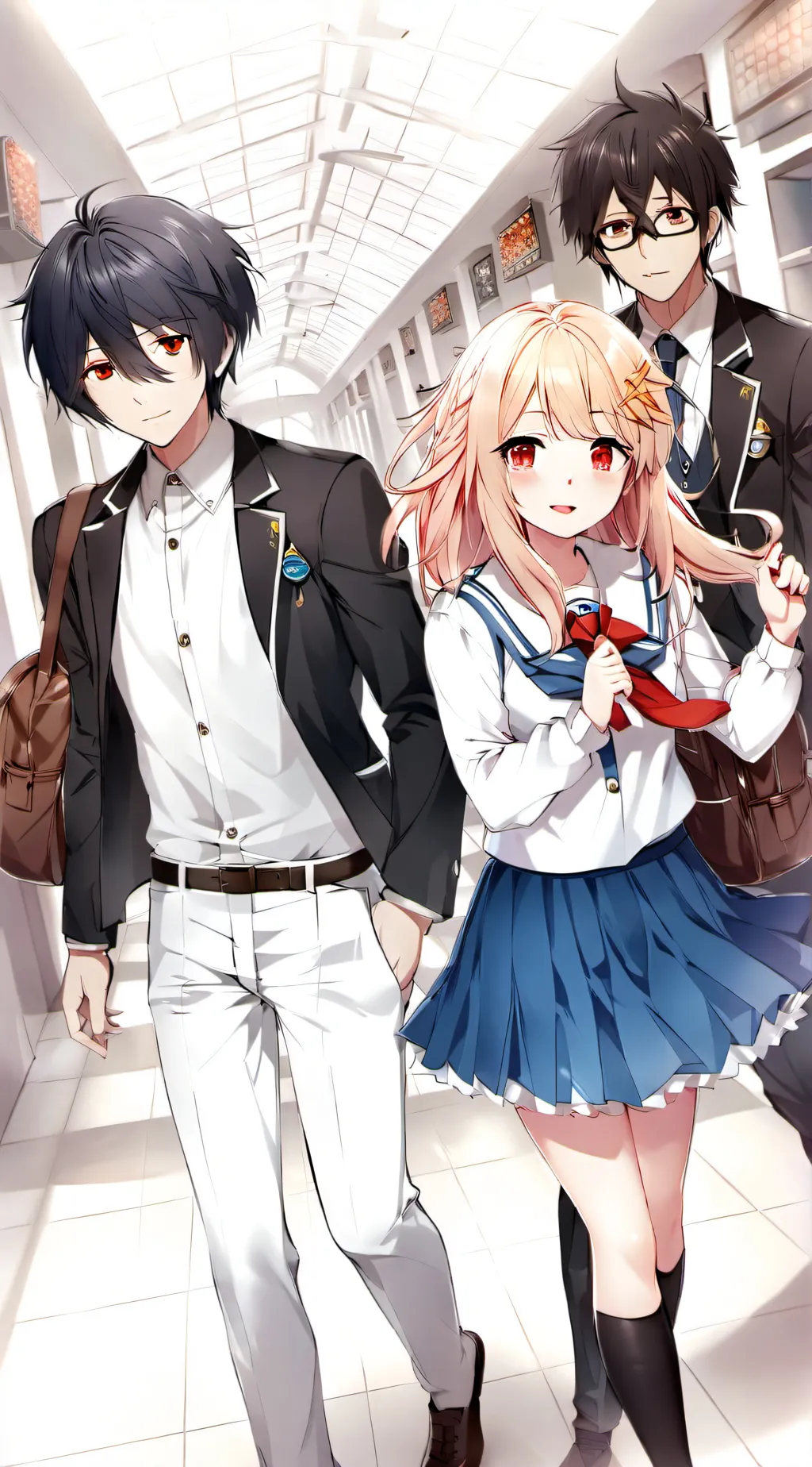 ai character: Kia, Ruby, Zack background