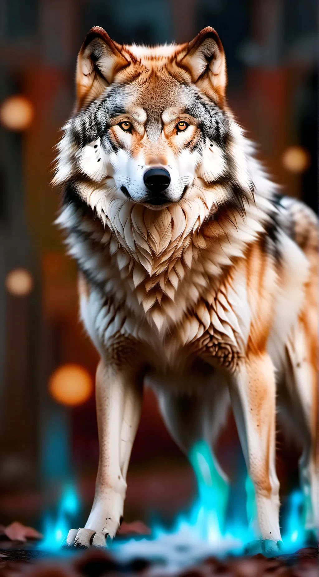 ai character: Magic wolf background