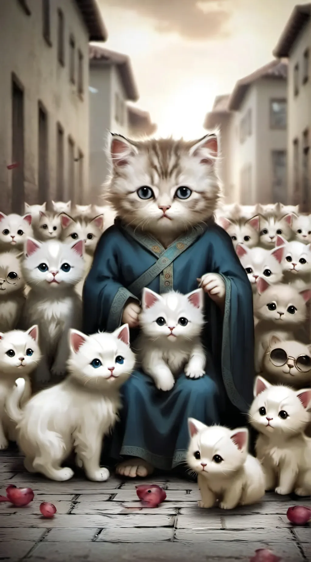 ai character: Kitty apocalypse background