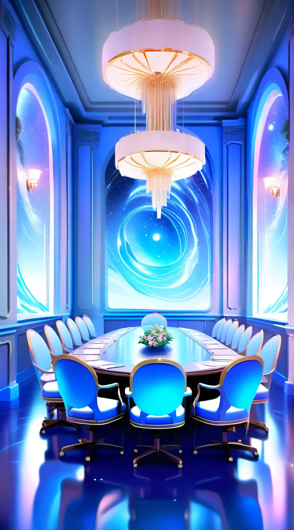 ai character: overlord meeting  background