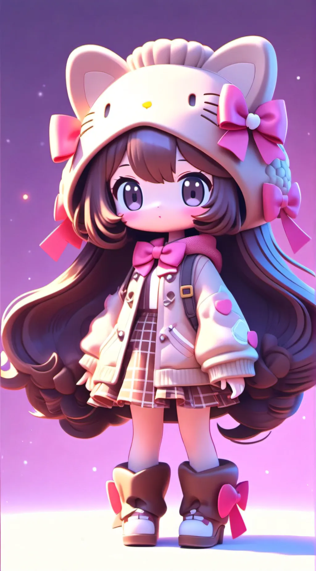 ai character: Hello kitty background