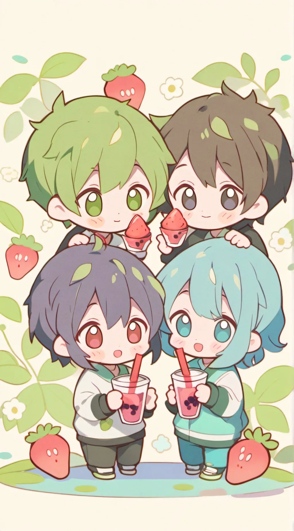 ai character: Daren,Sammy,Cookie,Zoey background