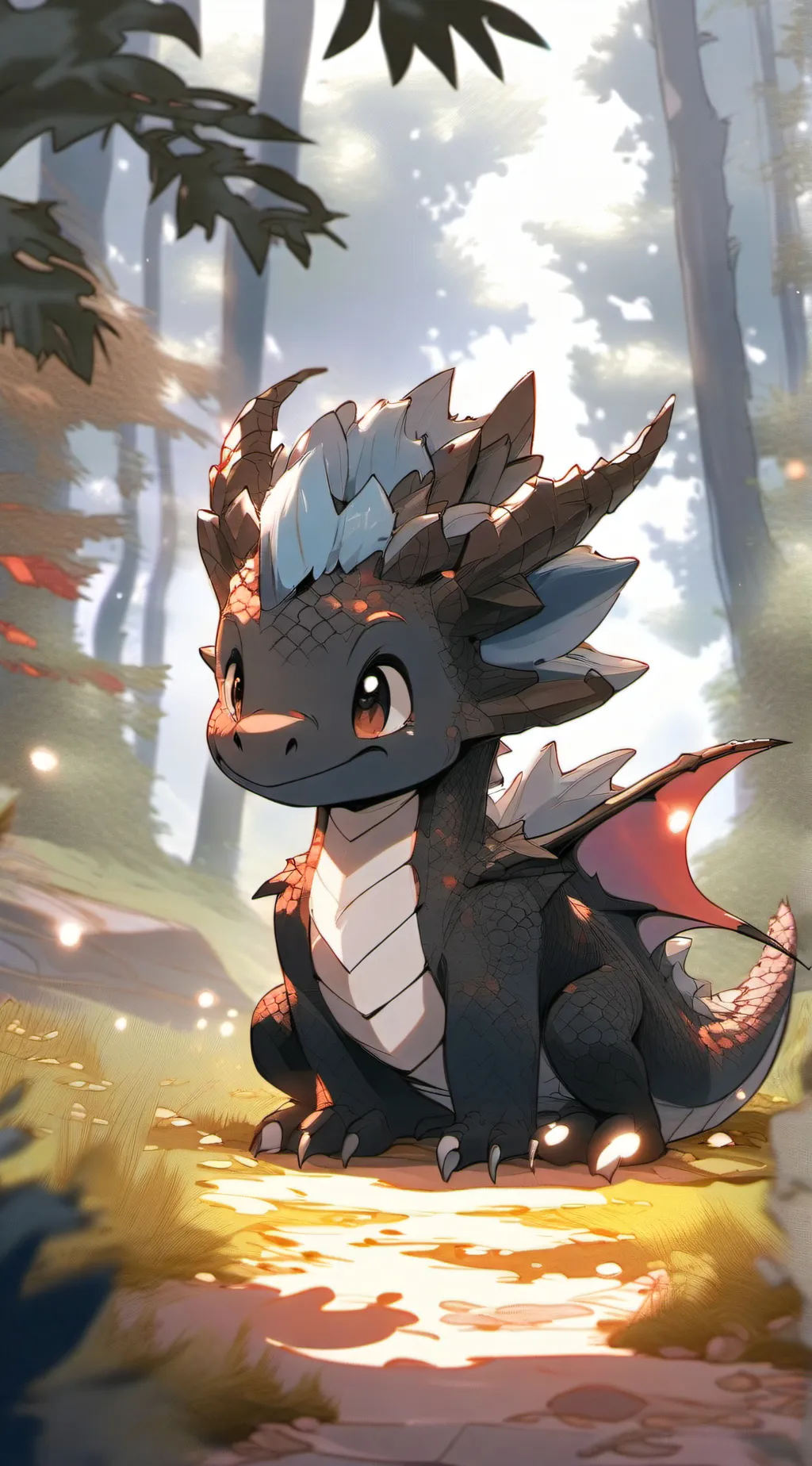 ai character: black dragon  background