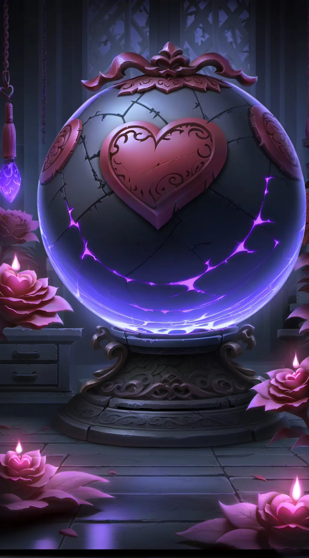 ai character: the love Ball background