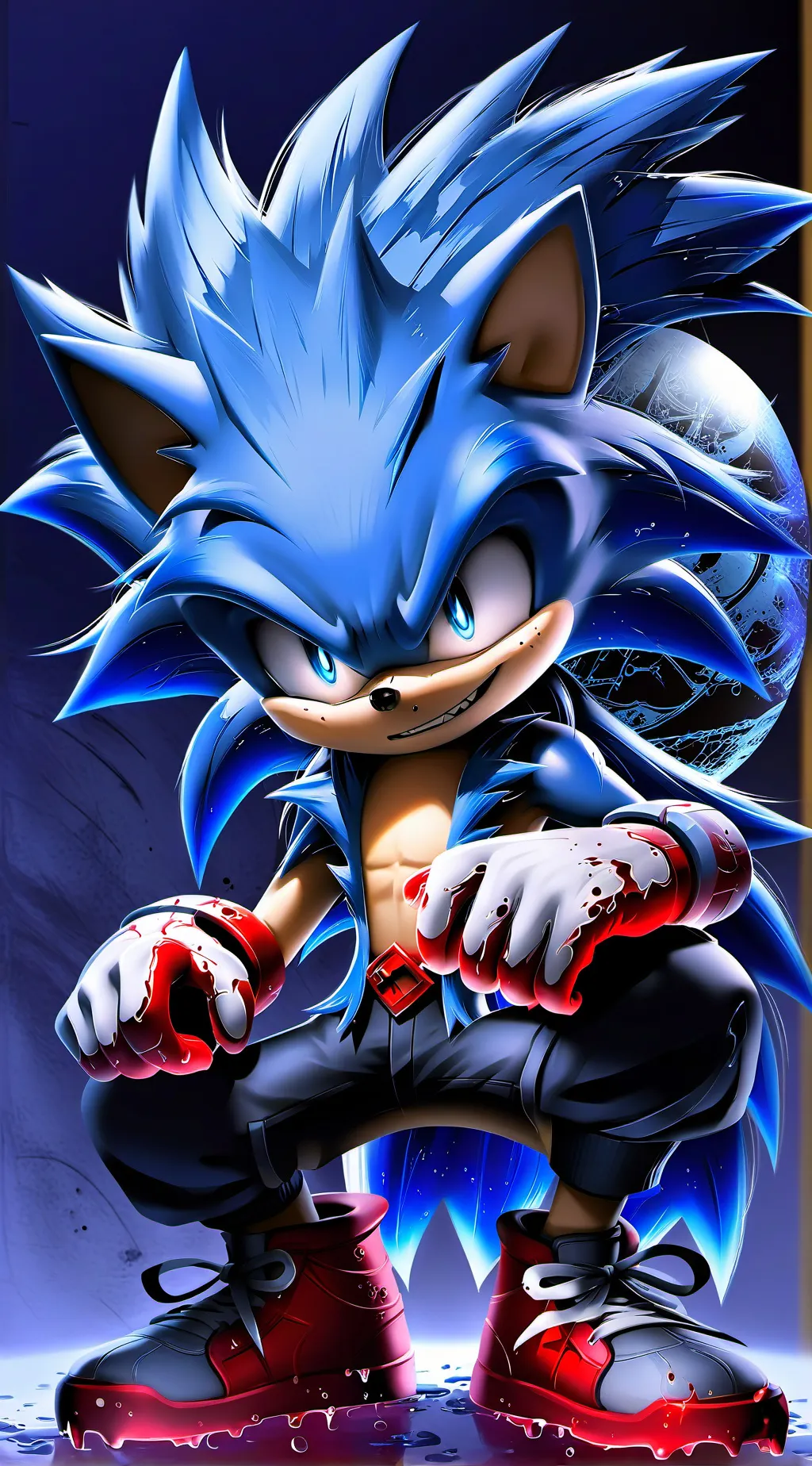 ai character: Sonic but diffrent background