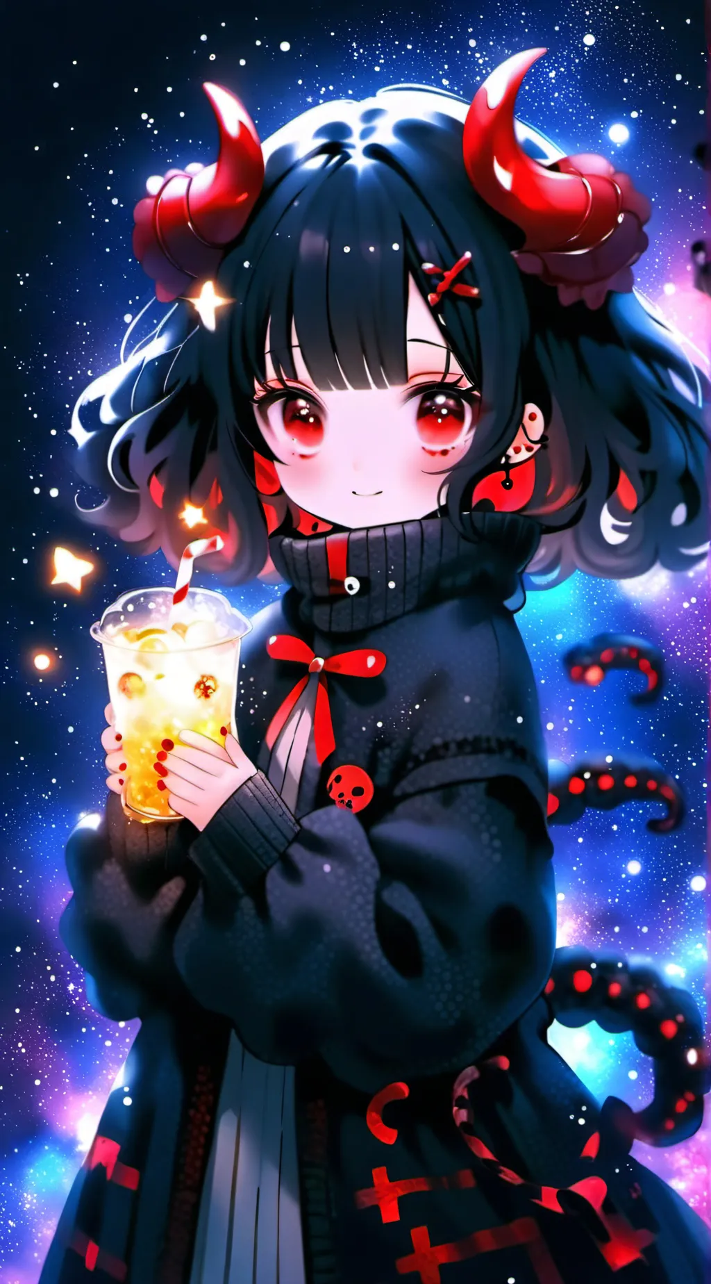 ai character: demon girl background