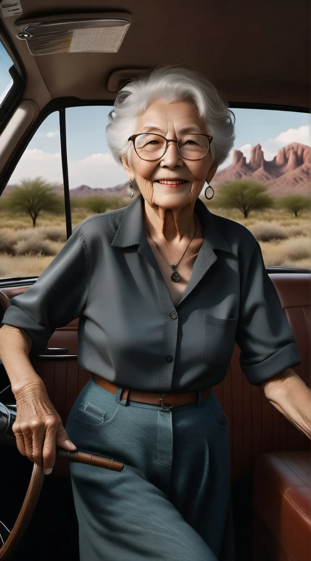 ai character: Grandma background