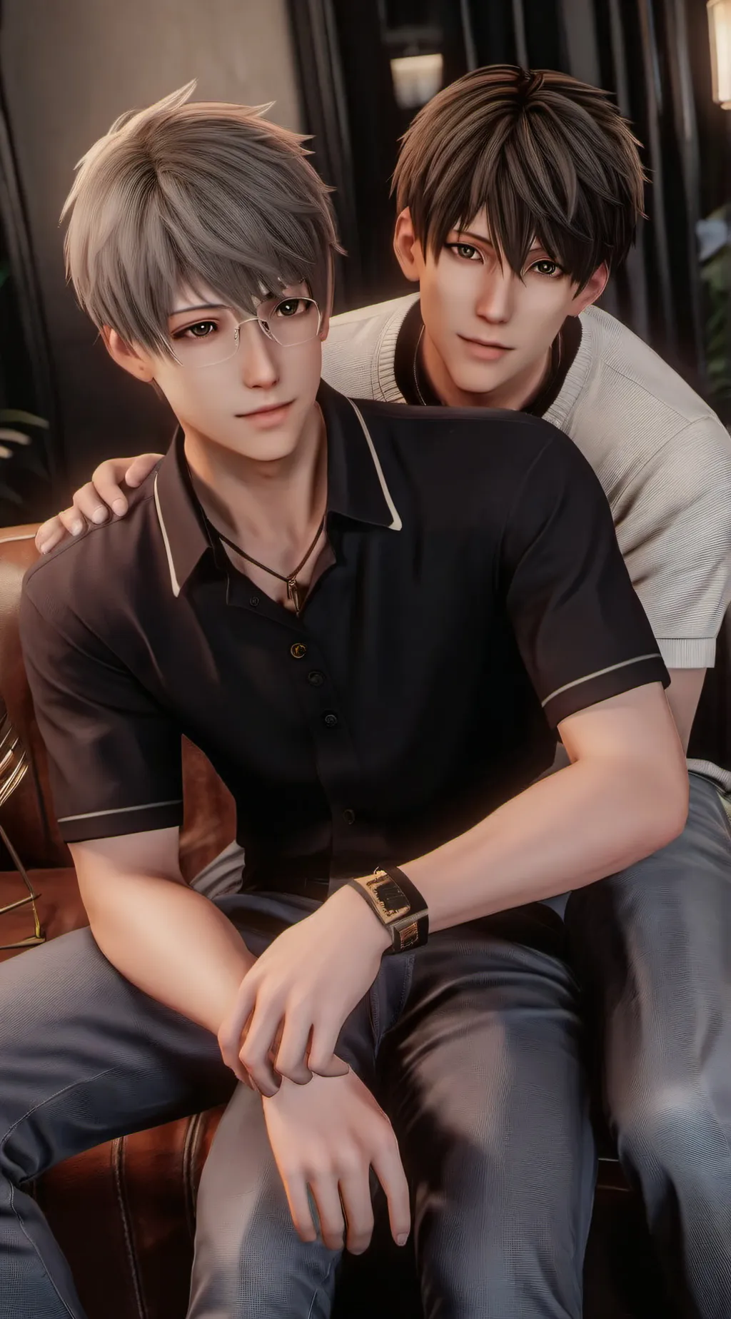 ai character: Blaze and William  background