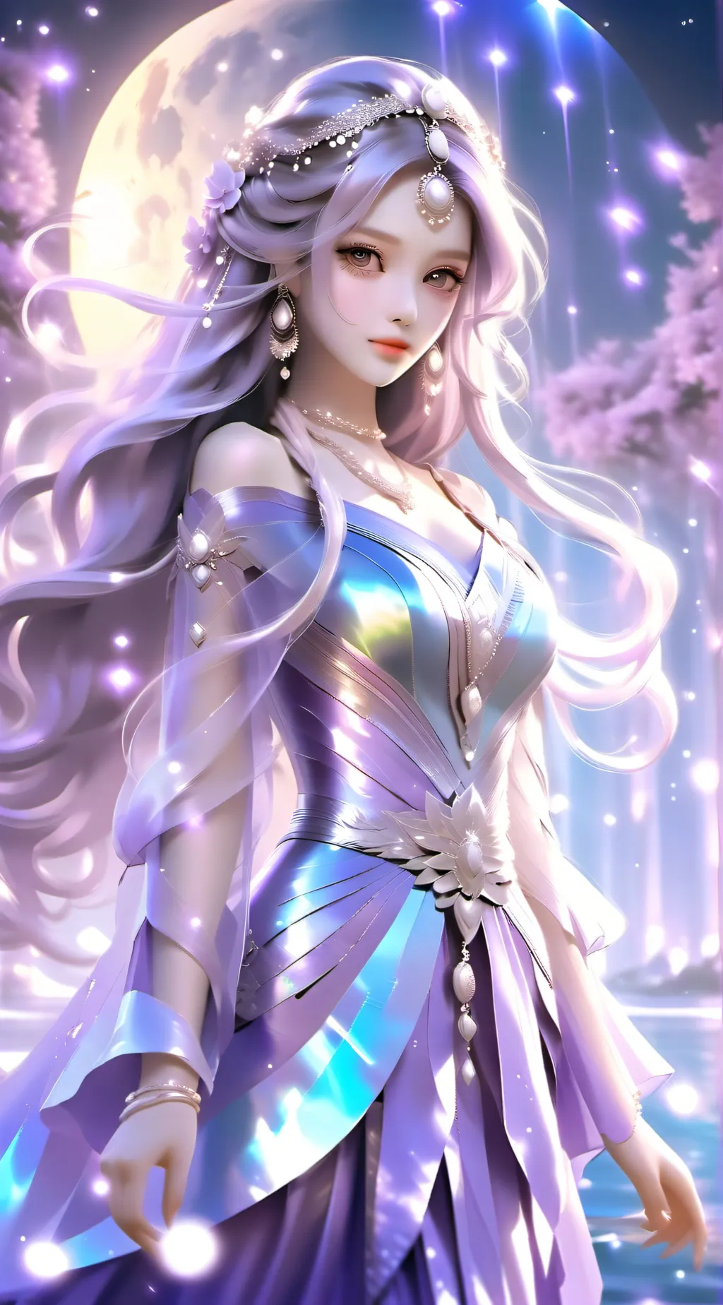 ai character: Lilac background