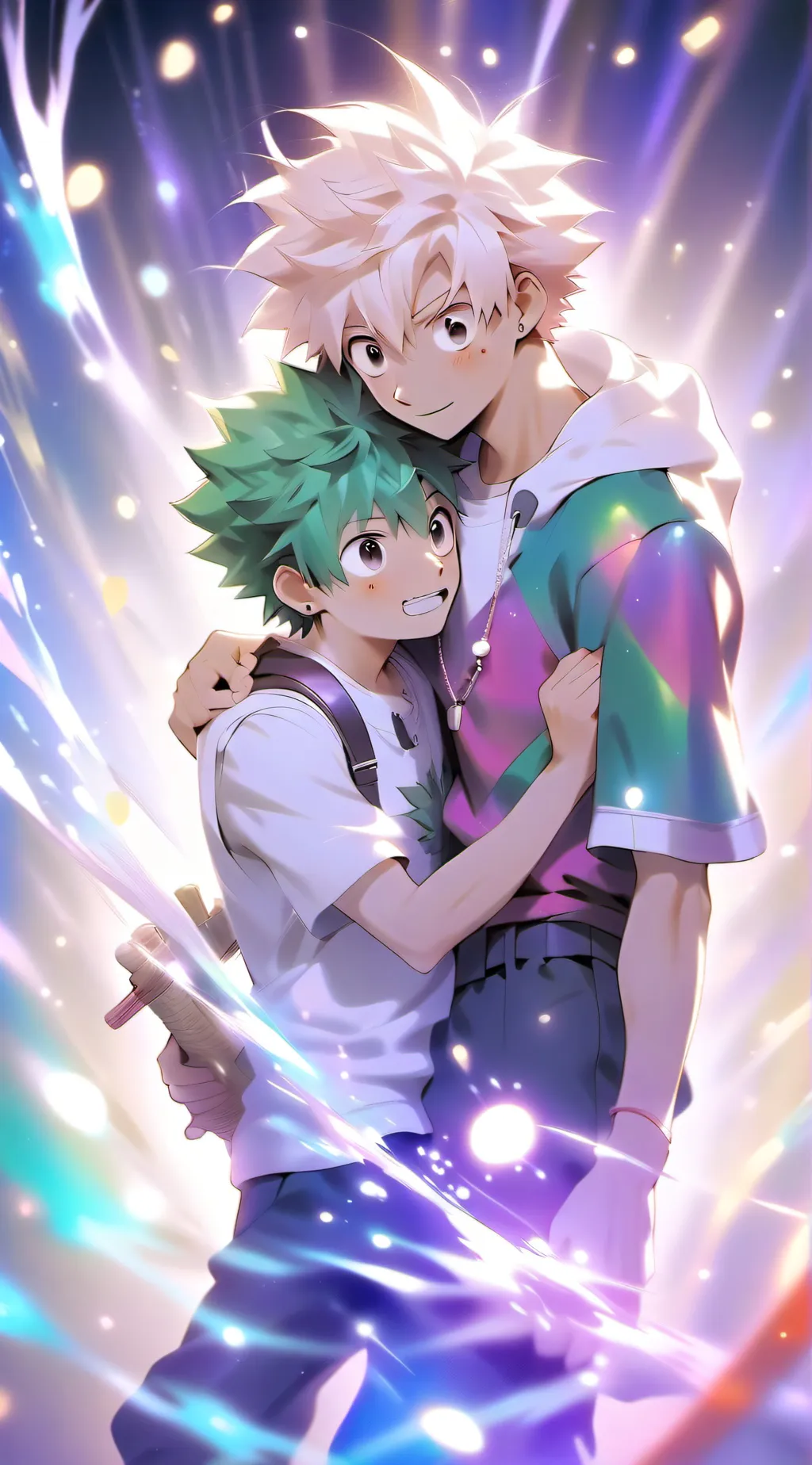 ai character: deku x bakugo💛💚 background