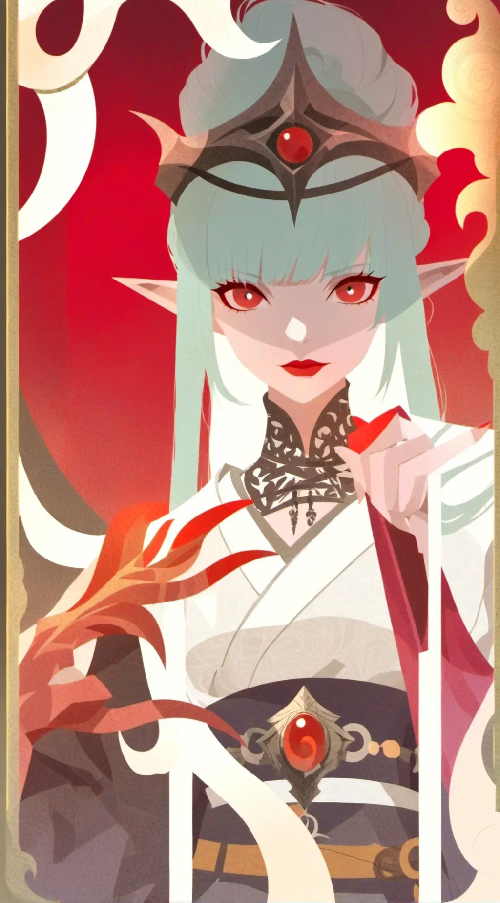 ai character: hello  background