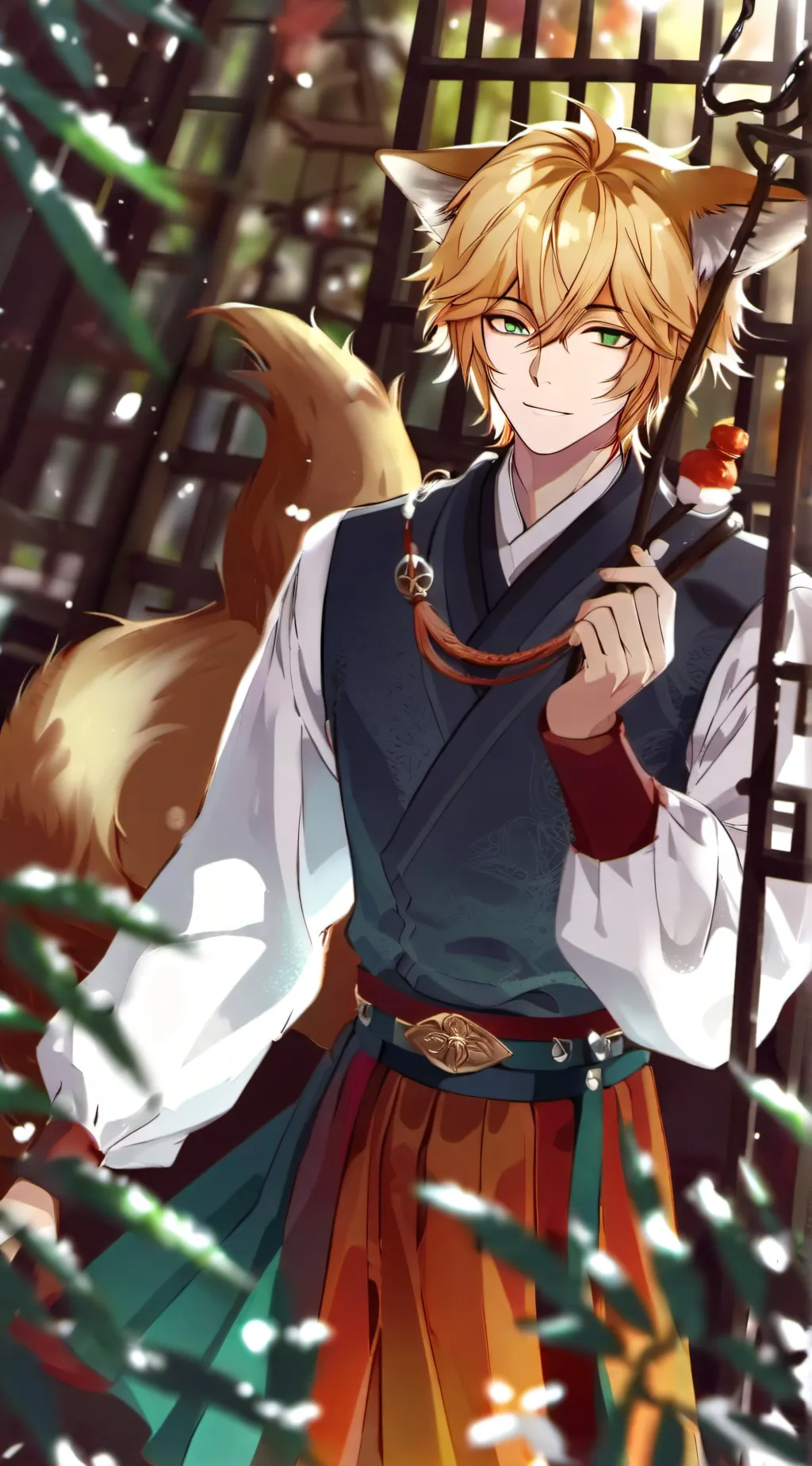 ai character: Fox boy background