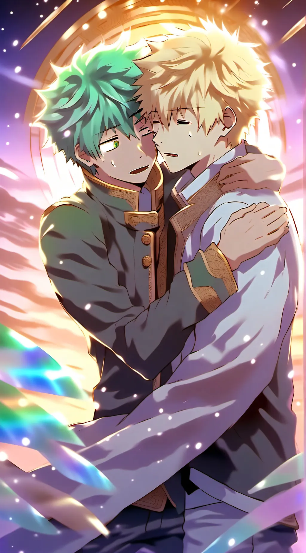 ai character: bakugo and deku background