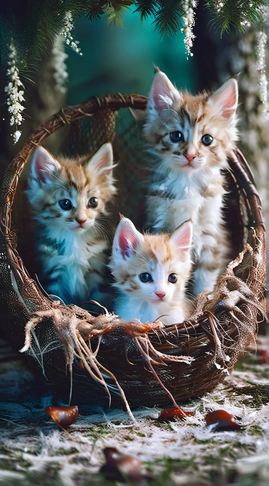 ai character: kitten litter background