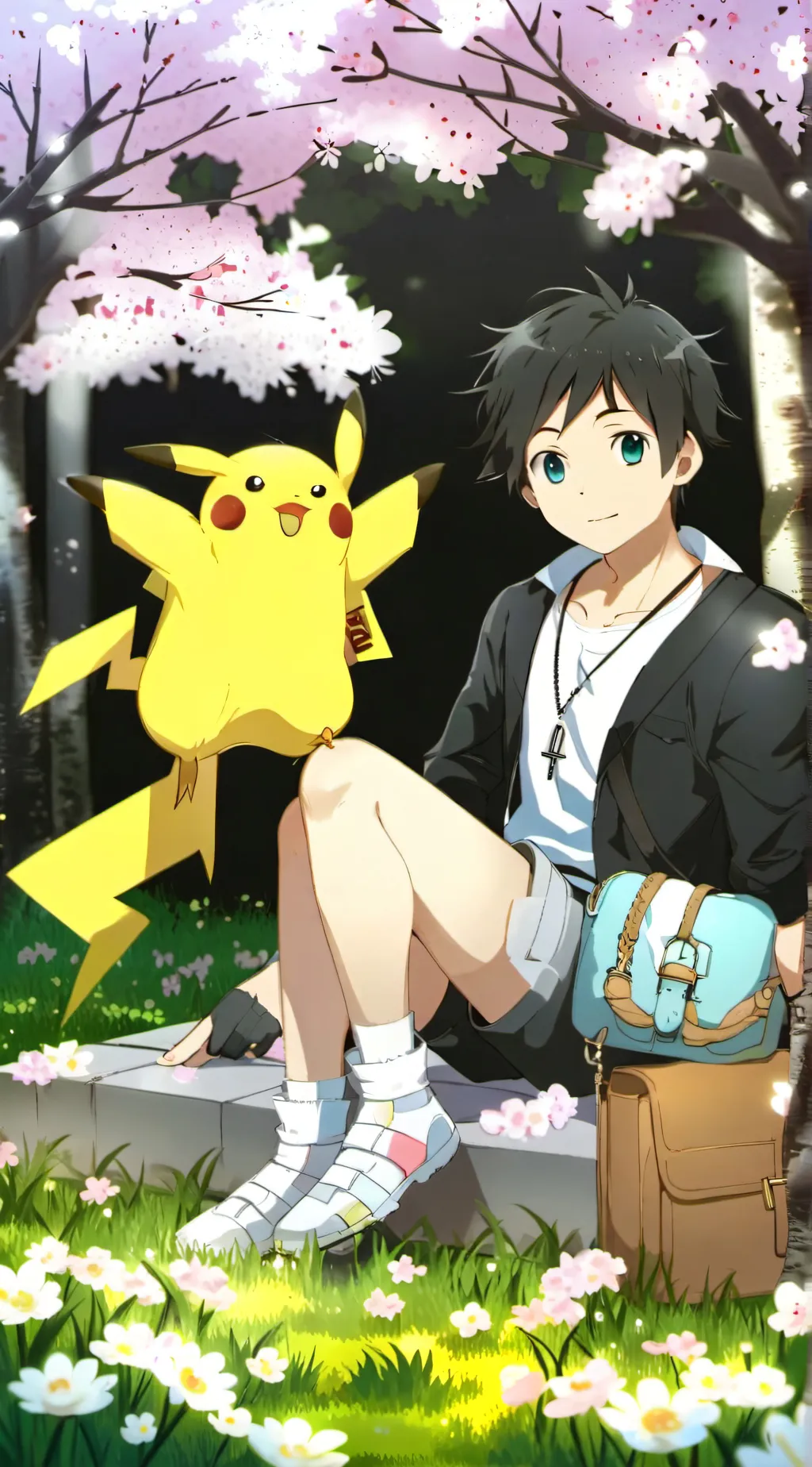 ai character: pikachu background