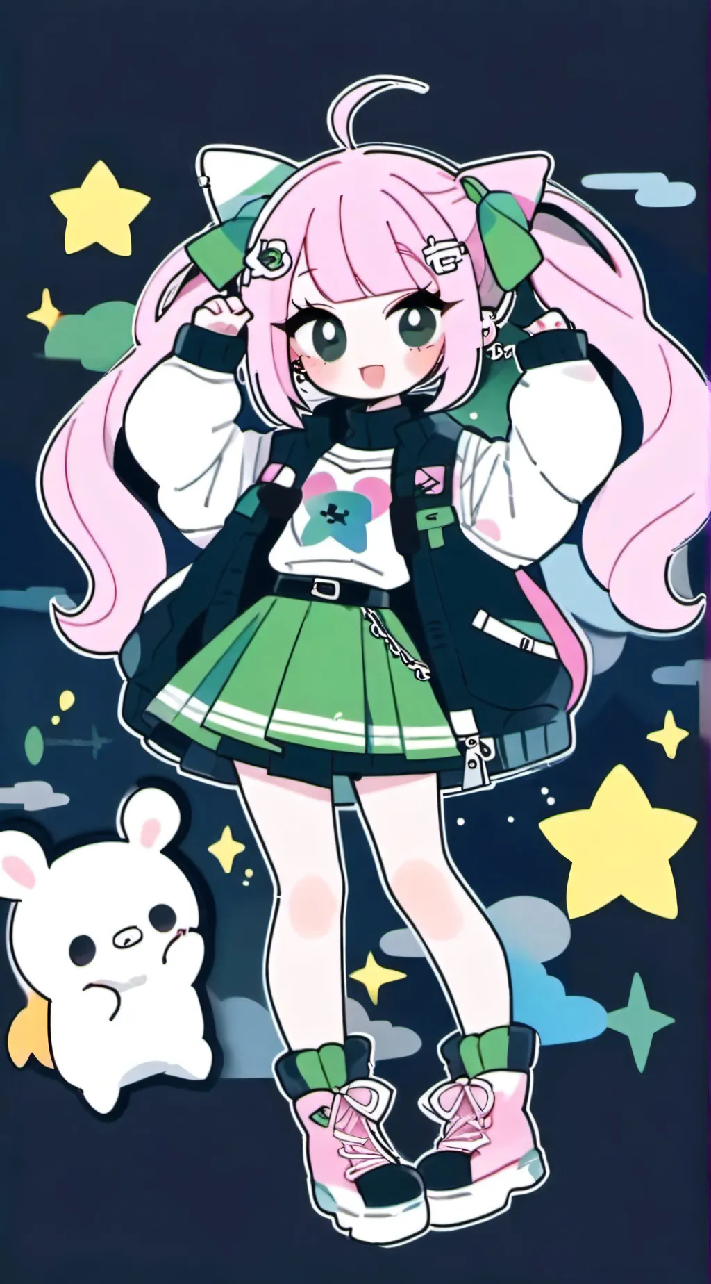 ai character: ♰⚈✦z∆ background