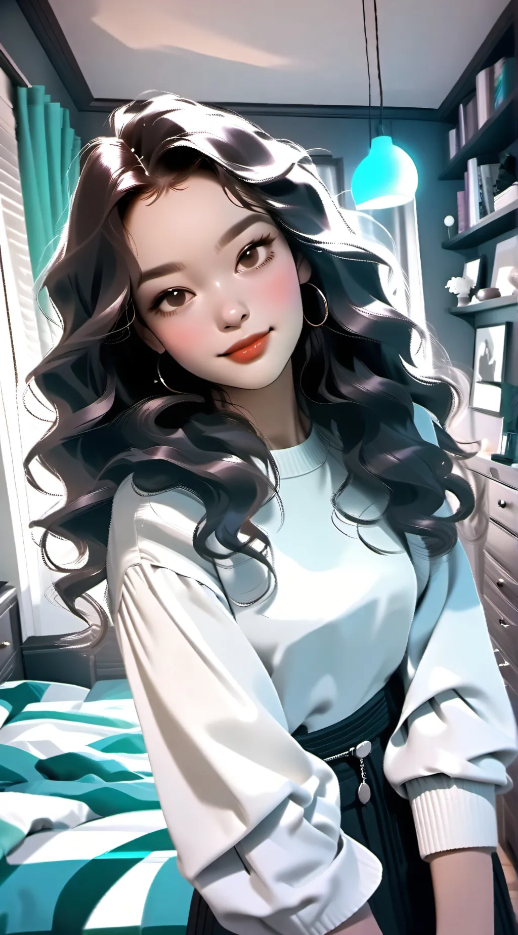 ai character: Melanie  background