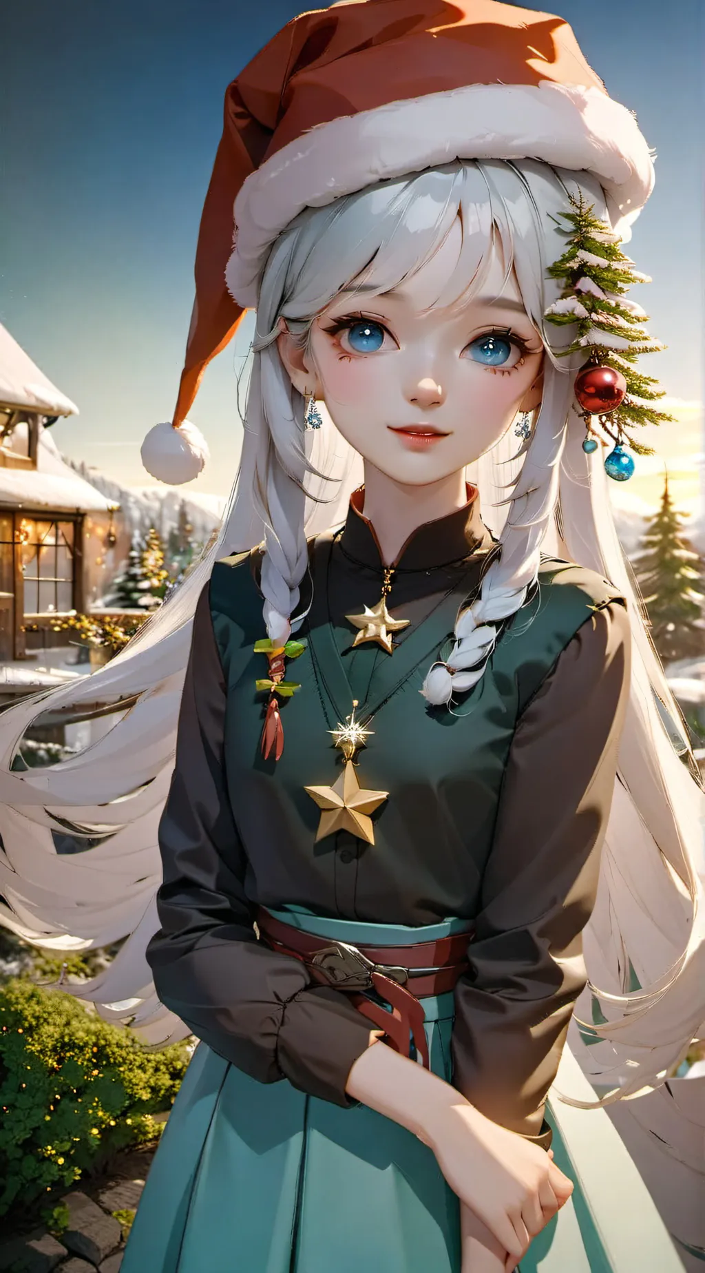 ai character: MHA(Cristmas) background