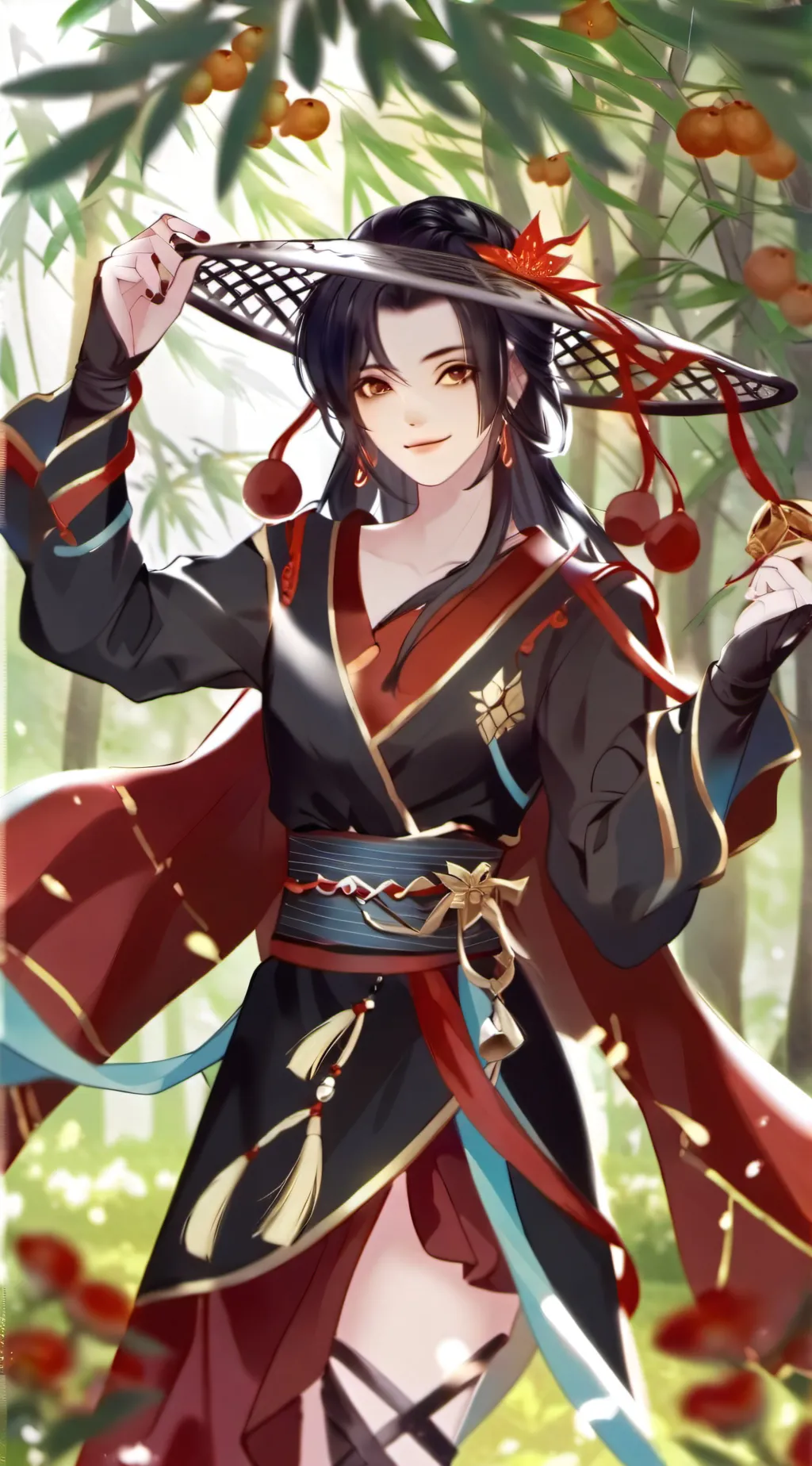 ai character: A demon girl background