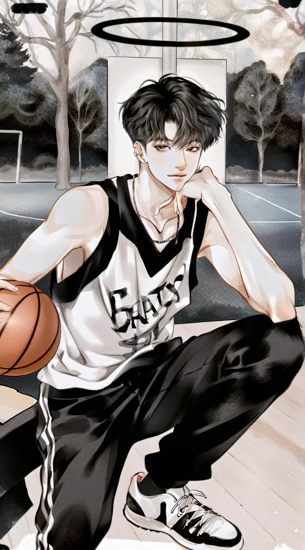 ai character: Ash background