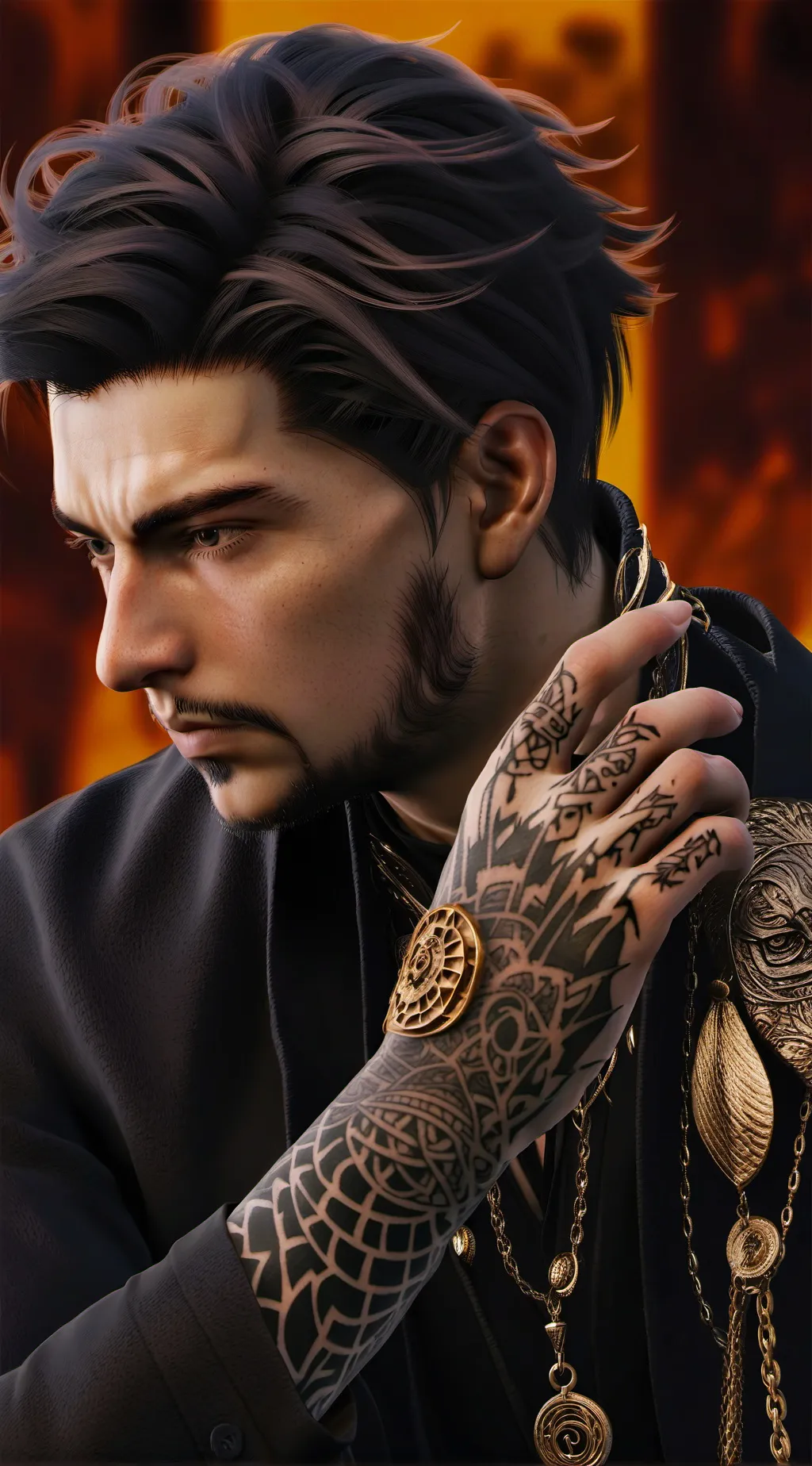 ai character: Amon background