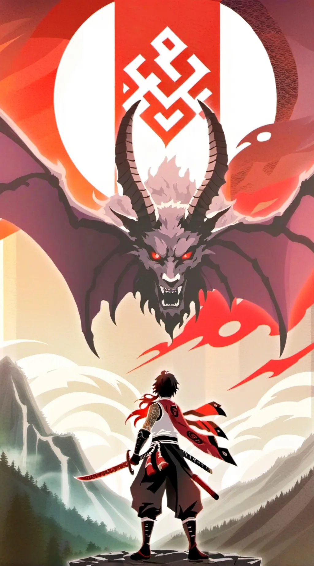 ai character: Demon slayer!  background