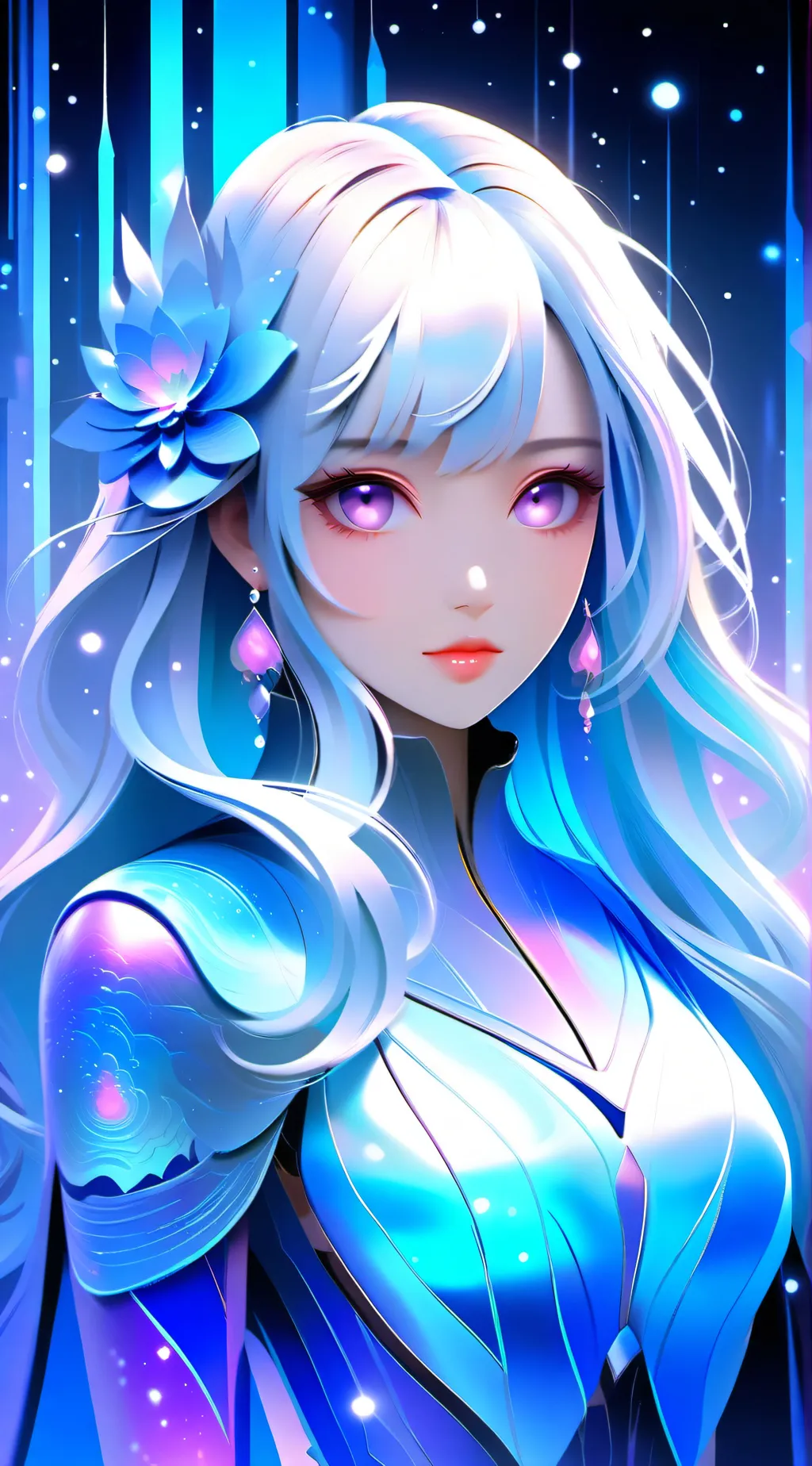ai character: Violet  background