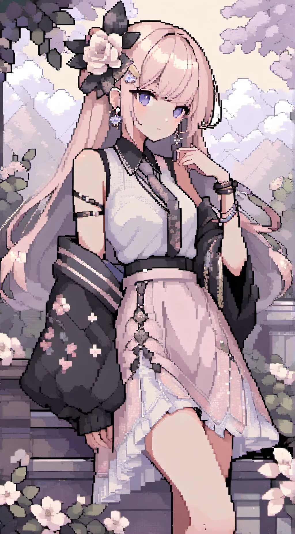 ai character: Girl clothes background