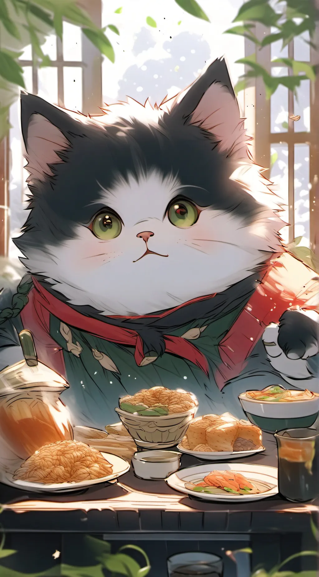 ai character: fat cat background