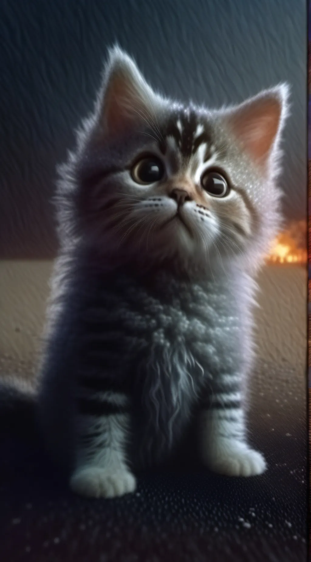 ai character: nuclear bomb cat background