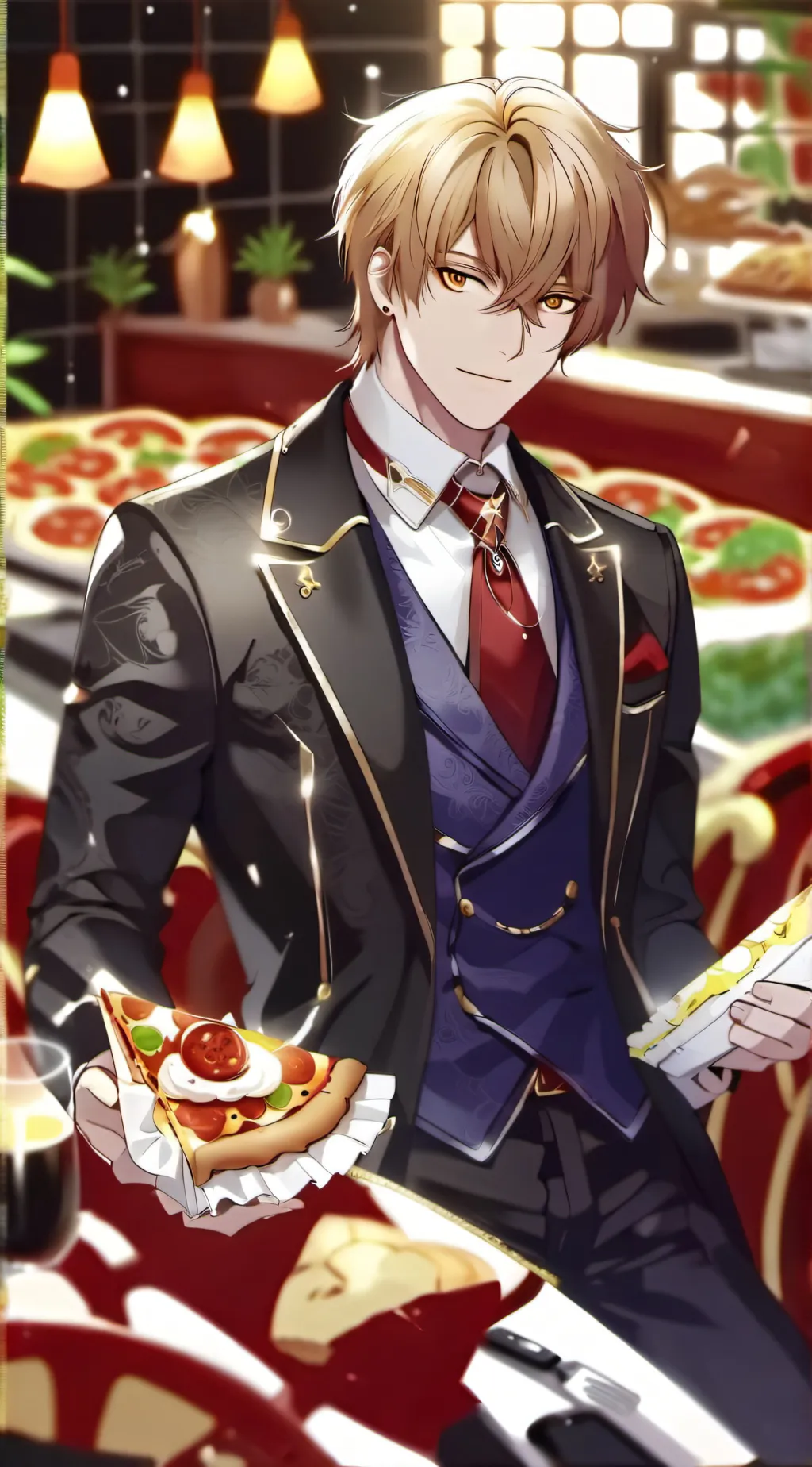 ai character: Pizza Slice🍕 background