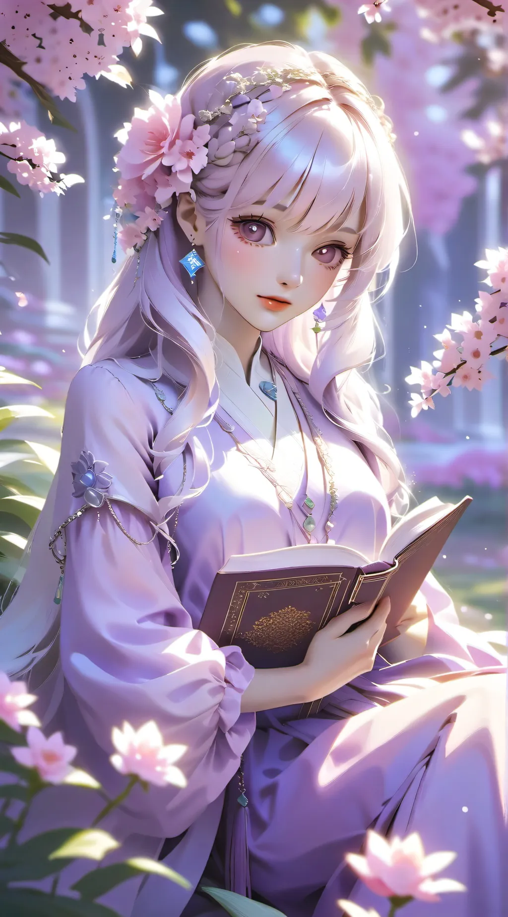 ai character: Cherry Blossom background