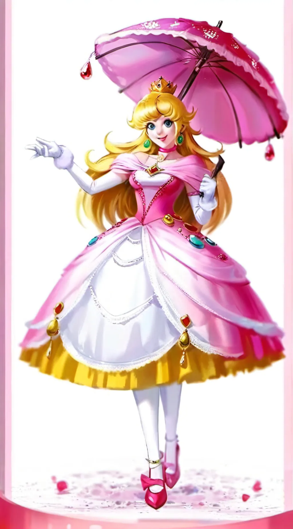 ai character: princess Peach background
