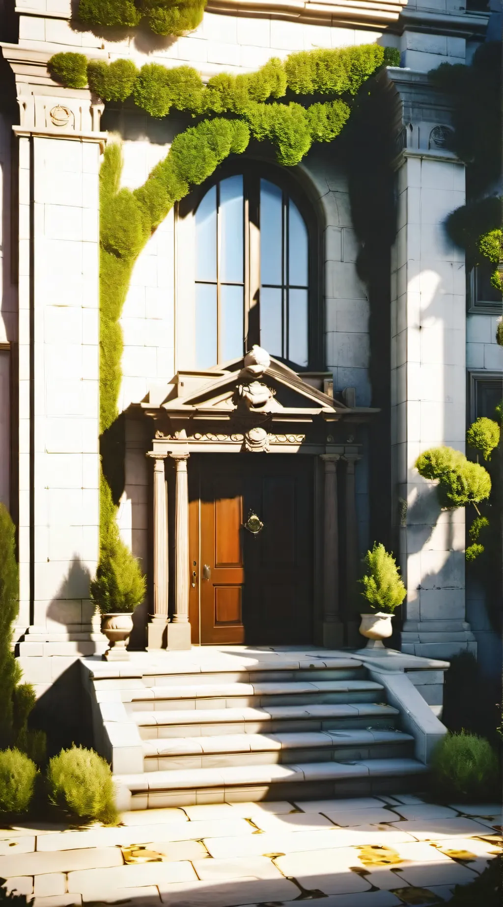 ai character: hunted house  background