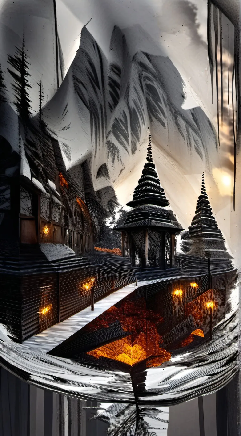 ai character: HH Christmas background