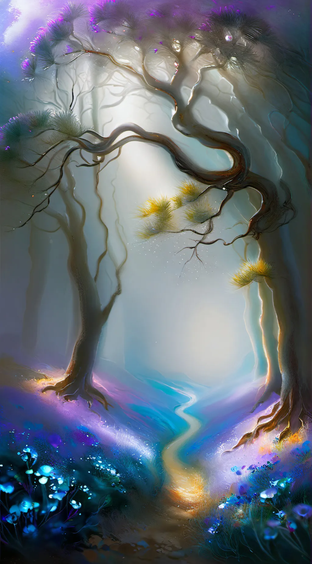 ai character: Ethereal Island  background