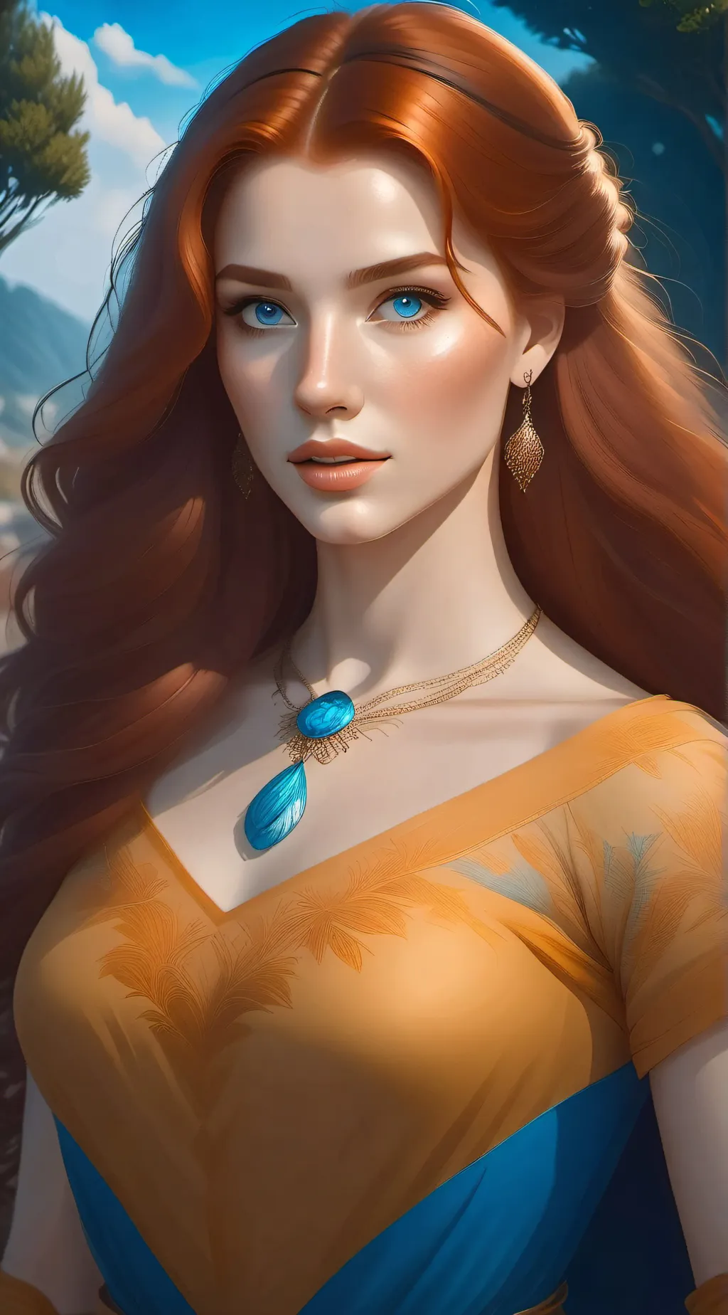 ai character: Aurora background