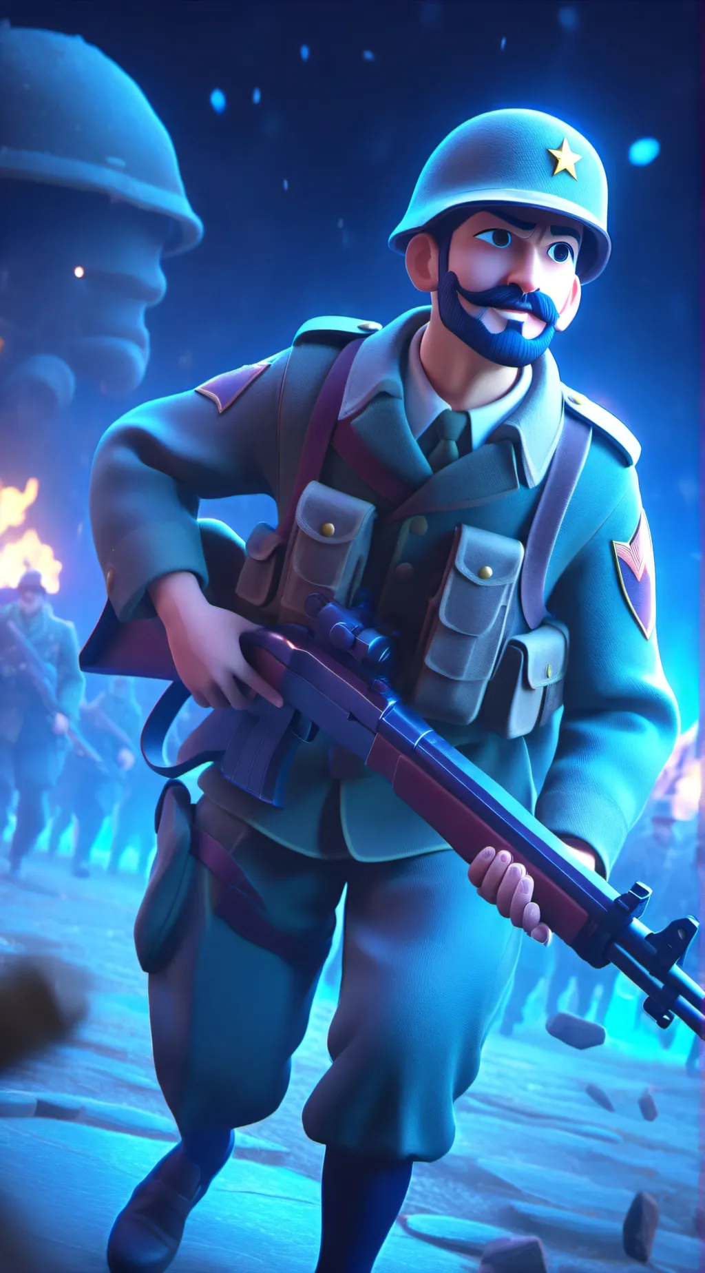 ai character: ww2 comander background