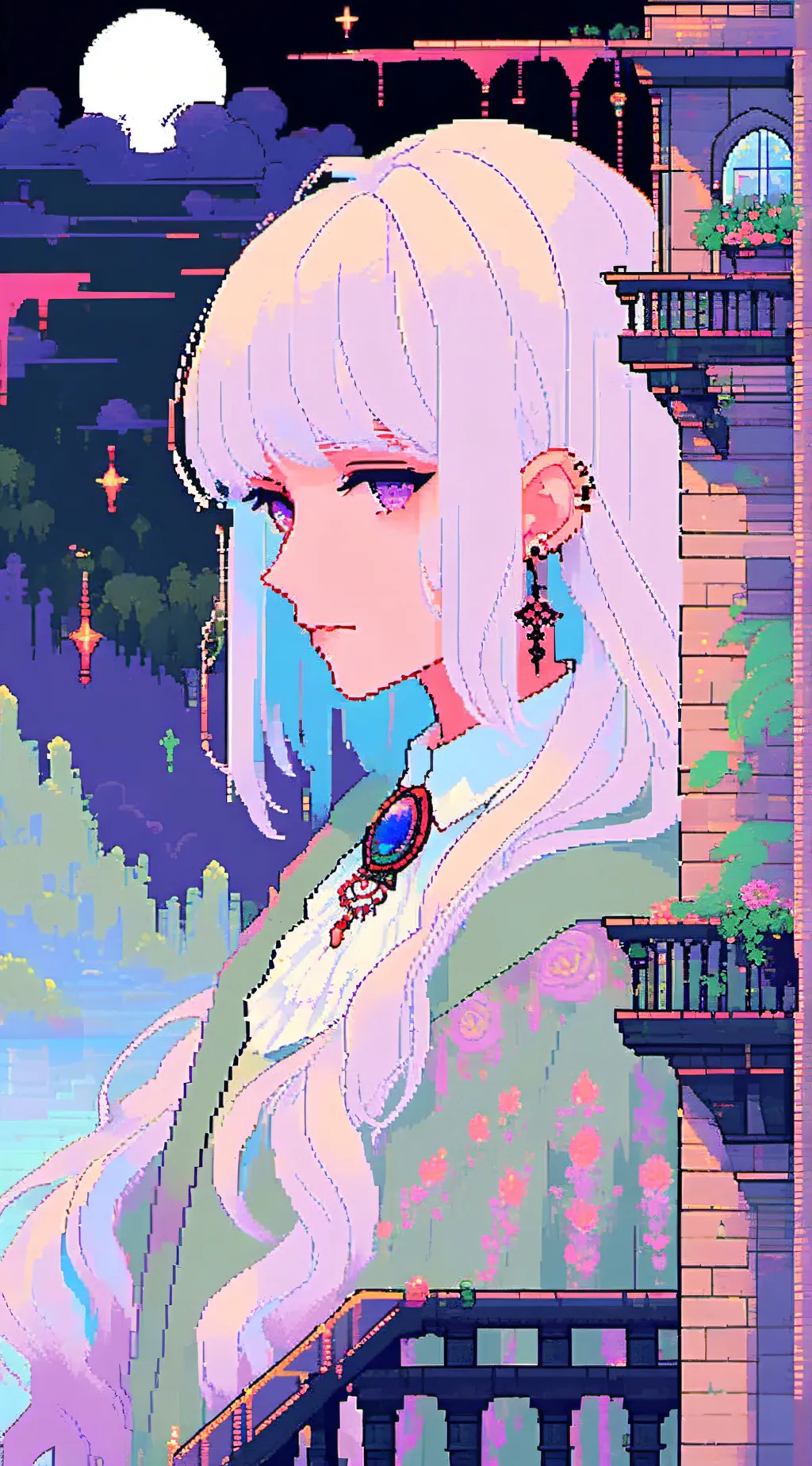 ai character: Vampire moondrop background