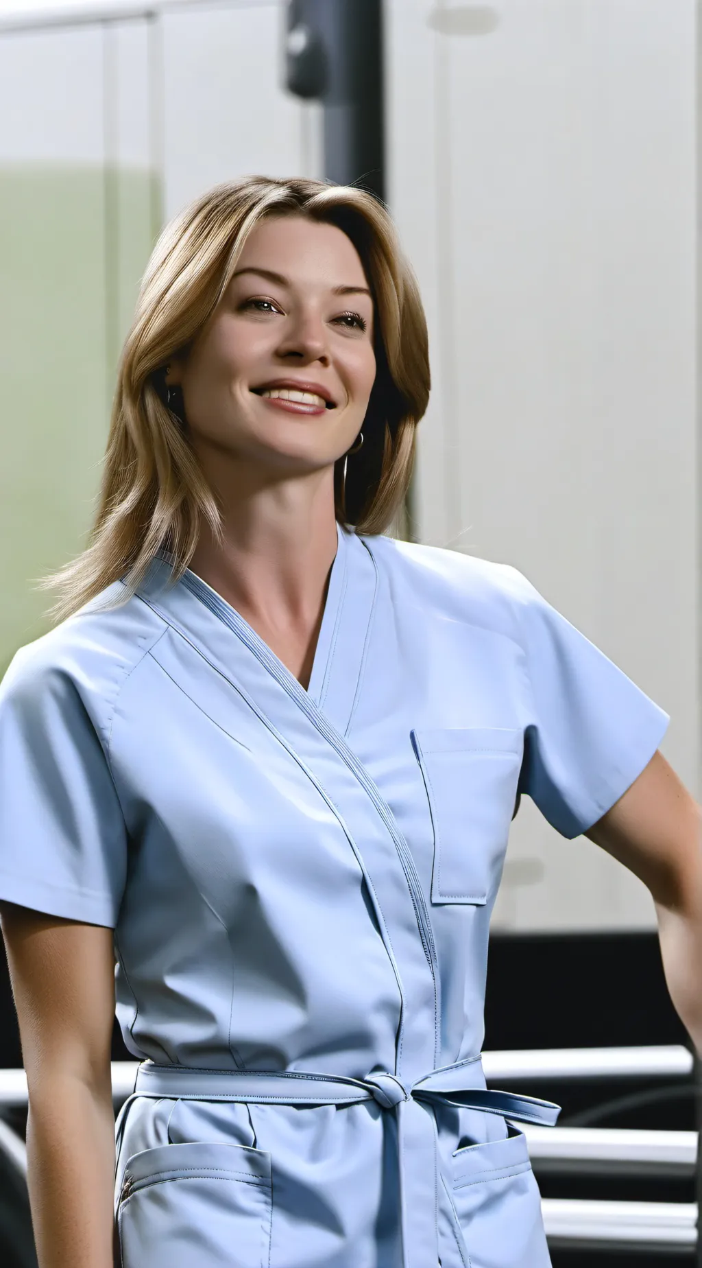 ai character: Meredith grey  background