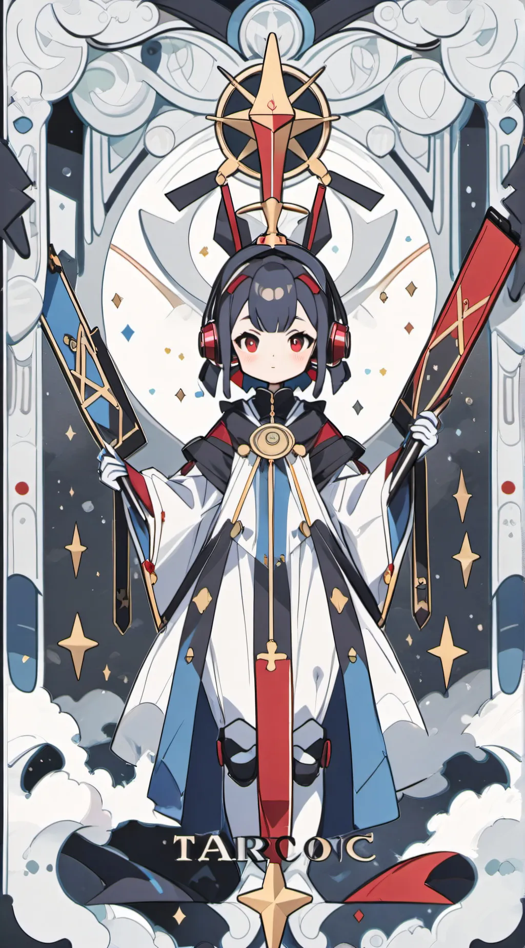 ai character: Robot girl. background