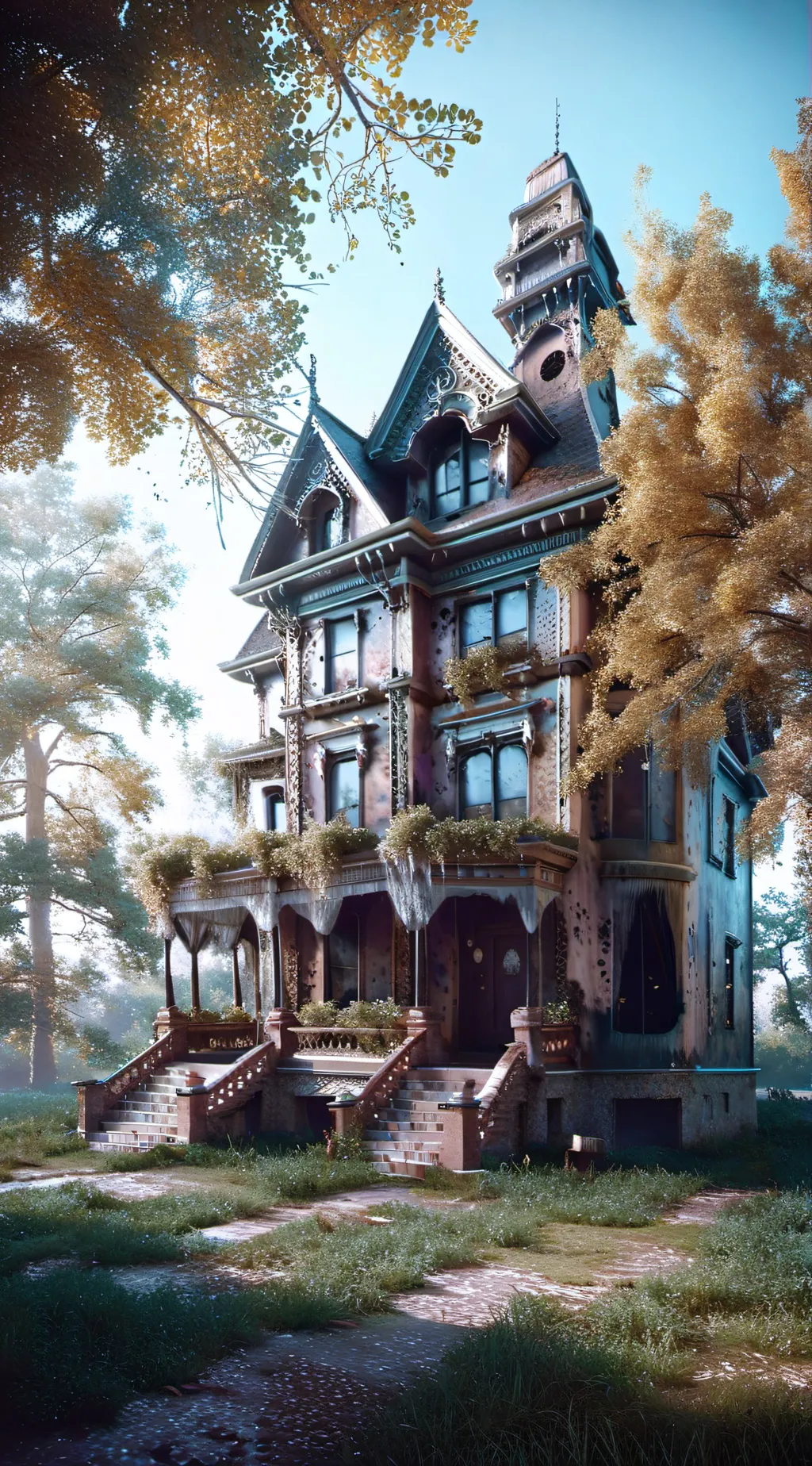 ai character: HH Scary house😰😱 background