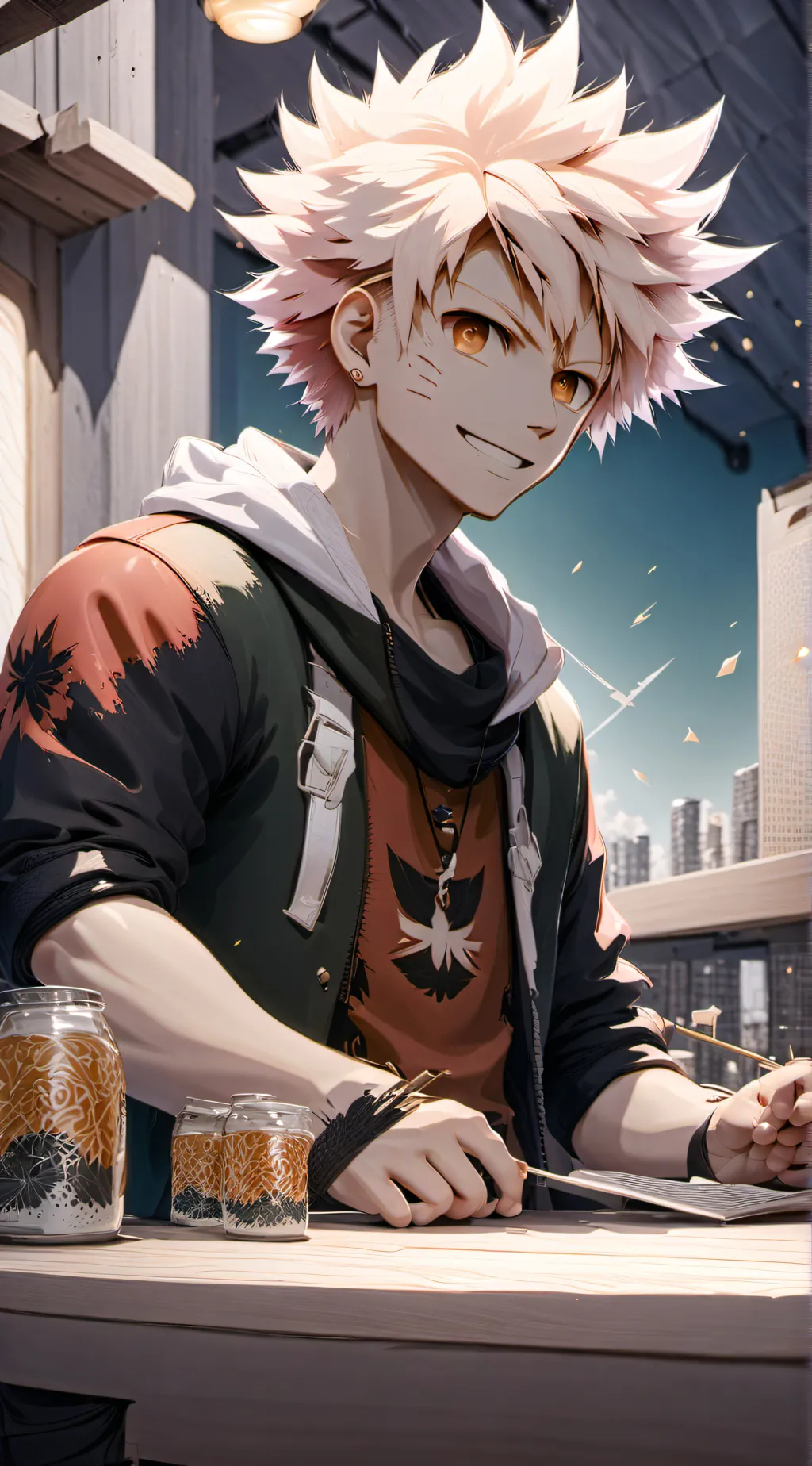 ai character: bakugo background