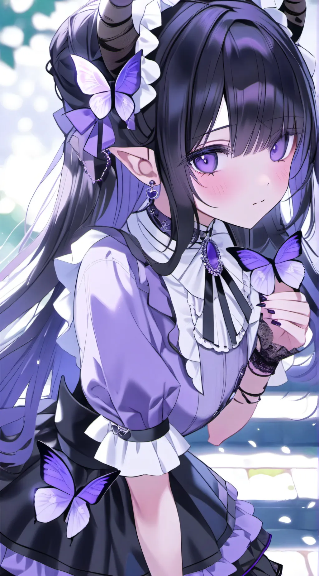 ai character: Violet background
