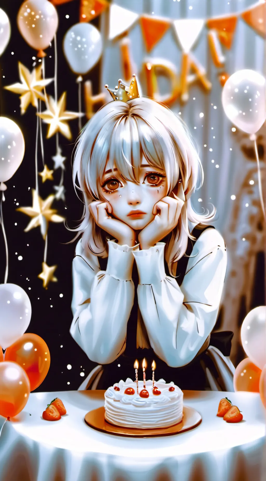 ai character: Birthday girl background