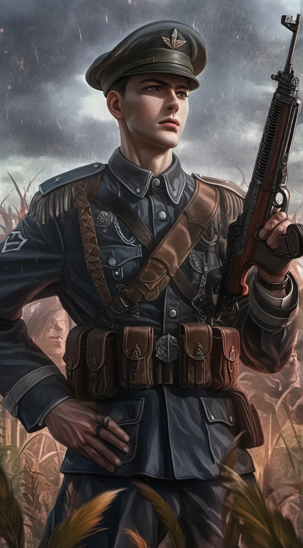 ai character: ww2 soldier background